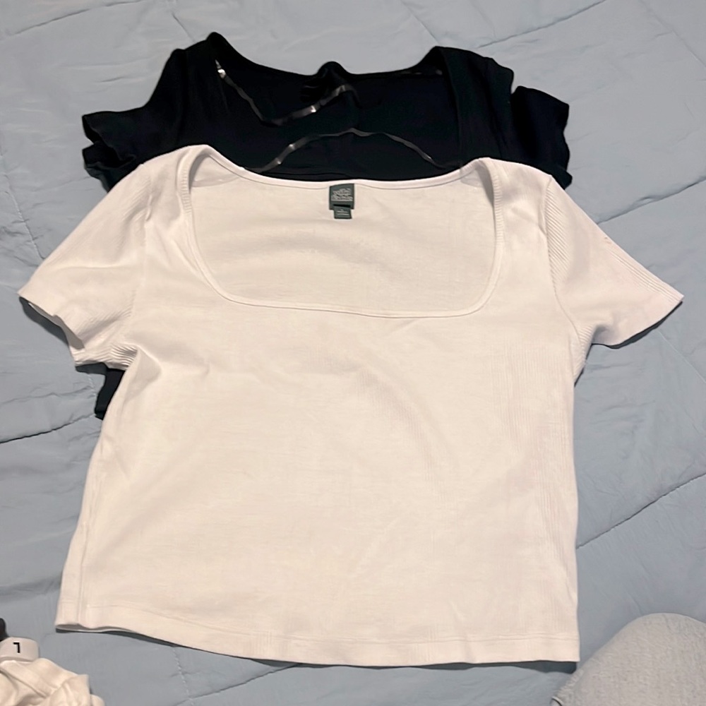 Bocks and white crop top